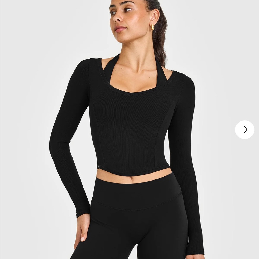 Oner Active mellow rib v neck mid long sleeve Top